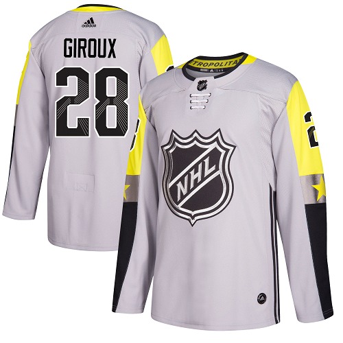 Adidas Men Philadelphia Flyers #28 Claude Giroux Gray 2018 All-Star Metro Division Authentic Stitched NHL Jersey->philadelphia flyers->NHL Jersey